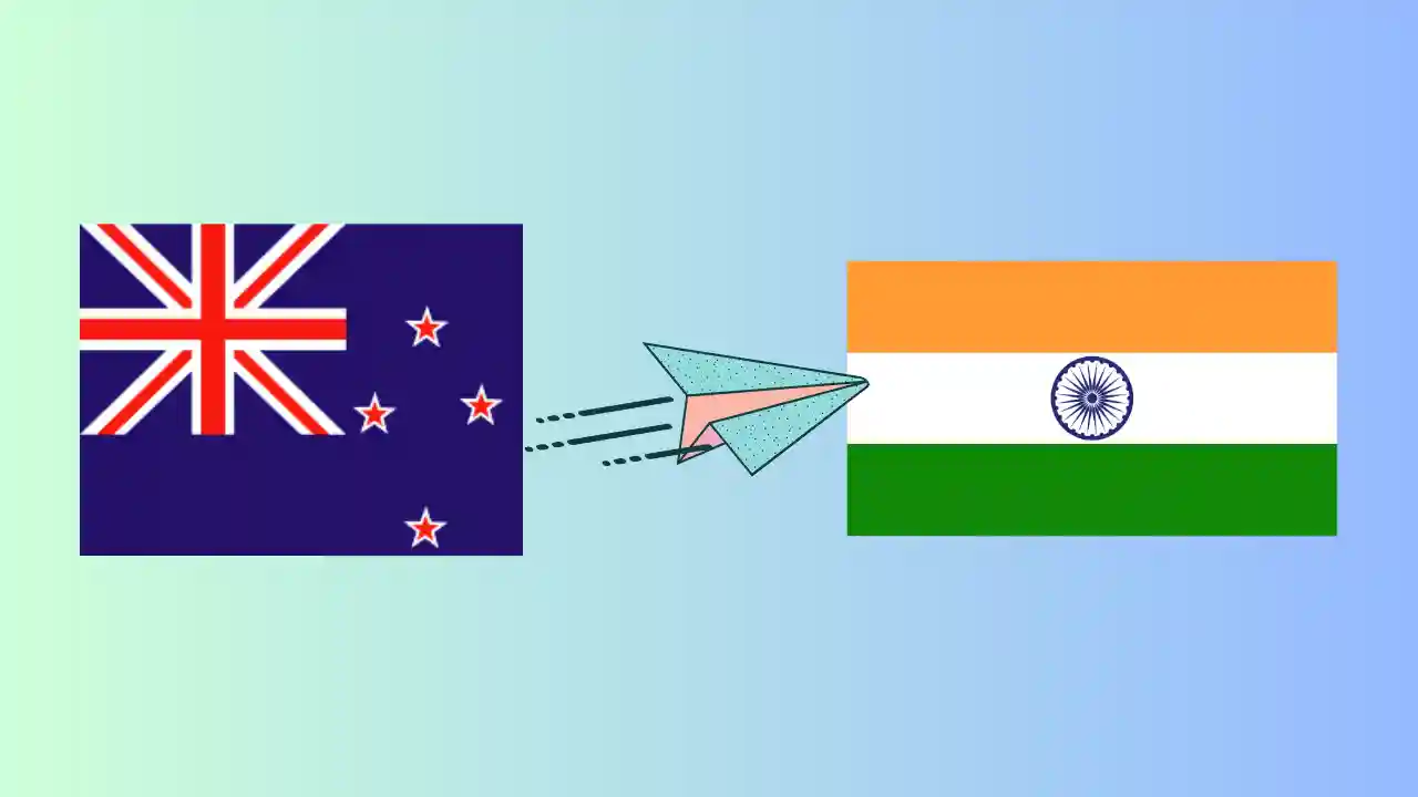  New Zealand To India Country Flag Image | India Visa For New Zealand