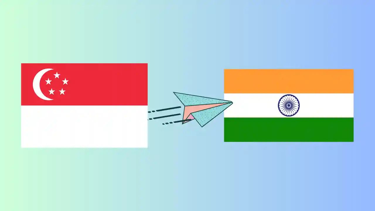 Singapore To India Country Flag Image | Indian Visa for Singapore 